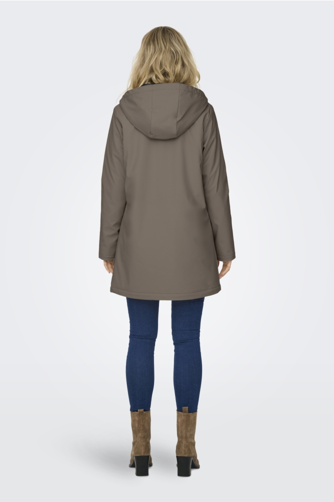 ONLSALLY RAINCOAT OTW NOOS 15206116 WALNUT/BLACK TEDDY